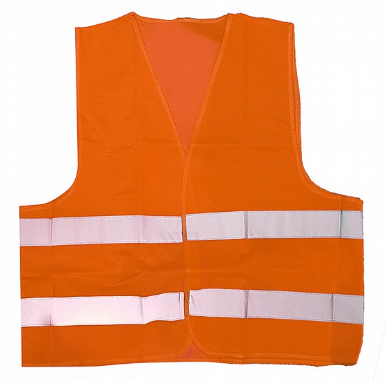 אפוד פוליאסטר מחזיר אור כתום